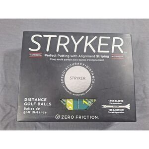 Stryker Distance Golf Balls Alignment Striping 12 Ball Zero Friction